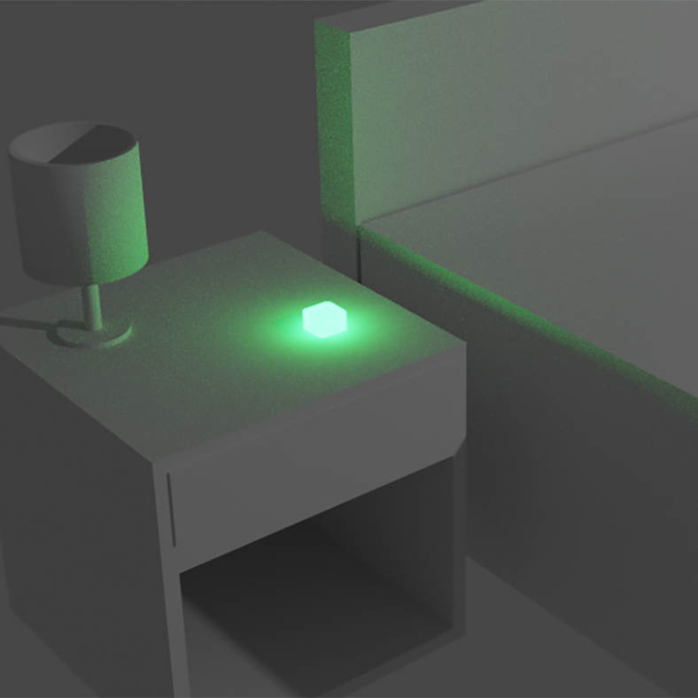 Light Cube - Max 3D Render - Bedside light